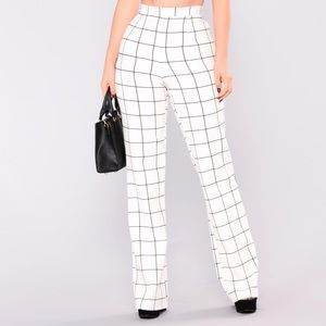 Fashion Nova Grid Dress Pants
